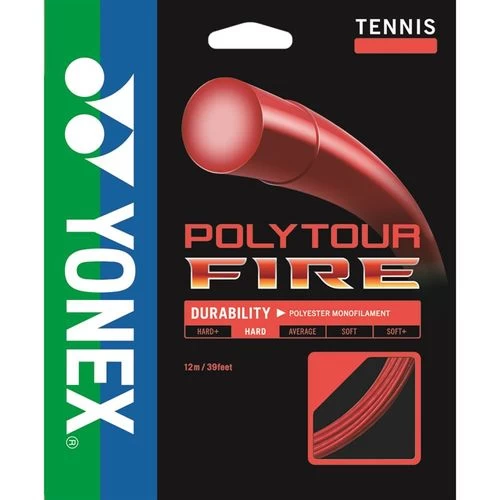 Yonex Poly Tour Fire 125 16L Red Tennis String 1 Yonex Poly Tour Fire 125 16L Red Tennis String