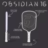 Gamma Obsidian 16 Black Pickleball Paddle